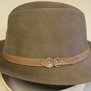 New 100% wool fedora,Large